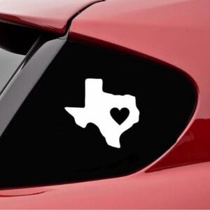 Texas (pick your state) Heart Decal Sticker